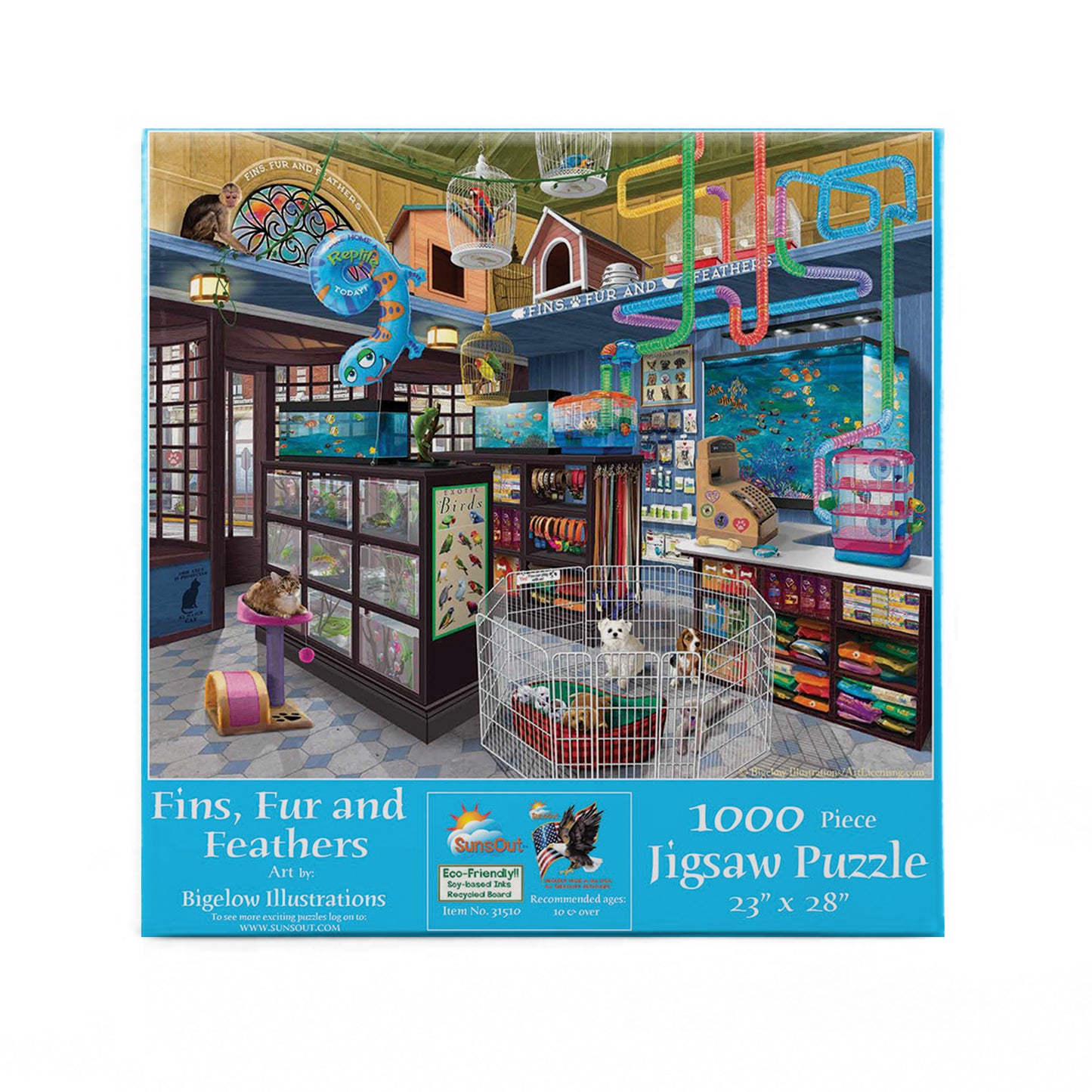 Fins, Fur and Feathers - 1000 Piece Jigsaw Puzzle