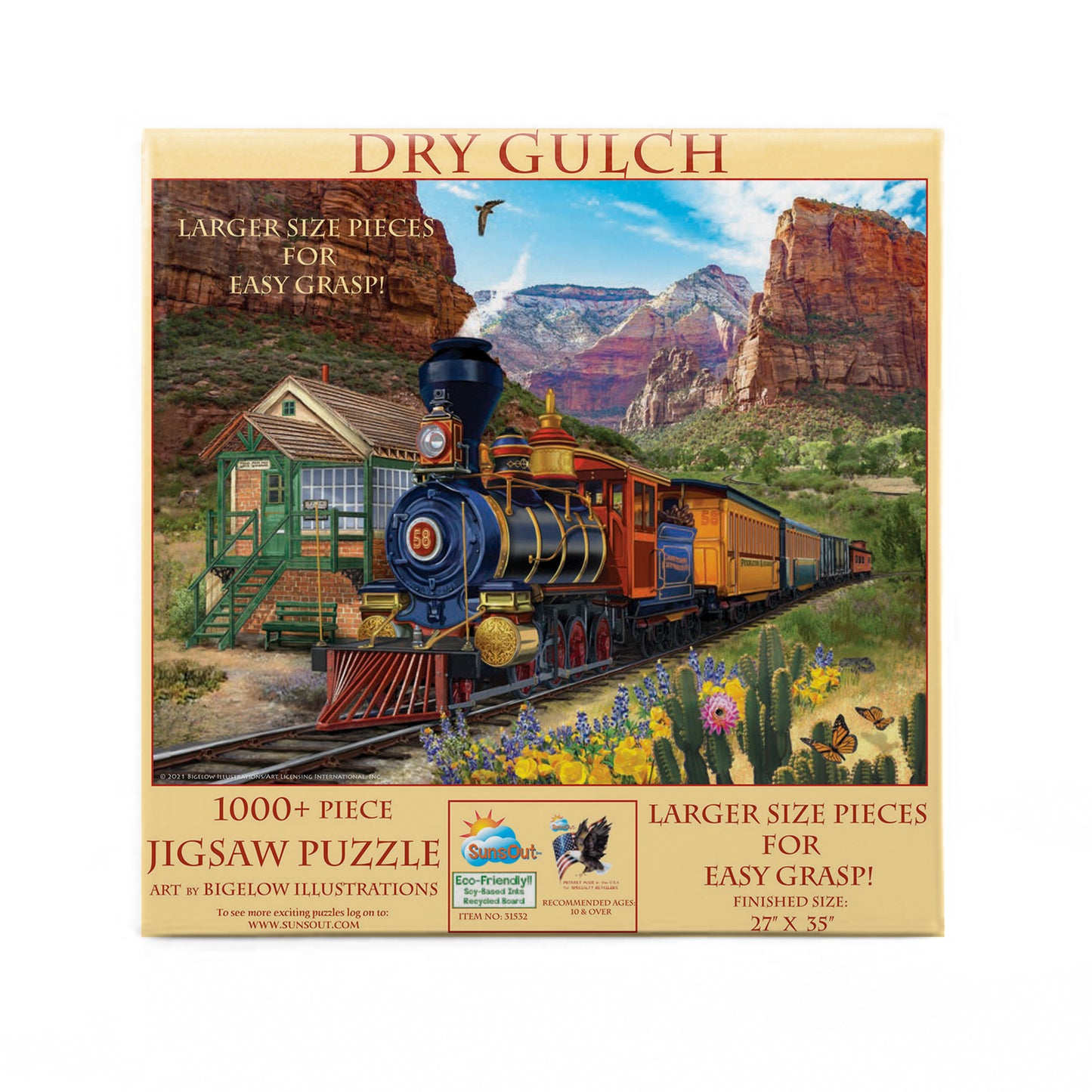 Dry Gulch - 1000 Large Piece Jigsaw Puzzle