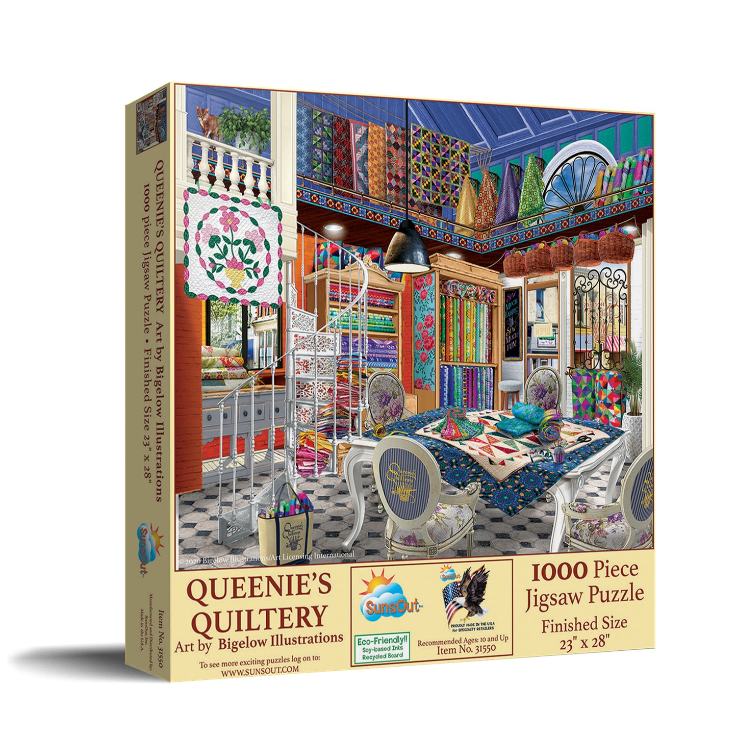 Queenie's Quiltery - 1000 Piece Jigsaw Puzzle