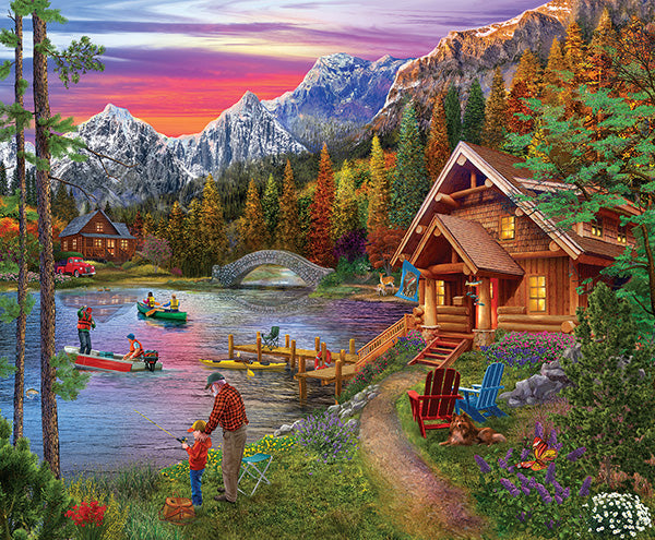 Stone Bridge Lake - 1000 Piece Jigsaw Puzzle