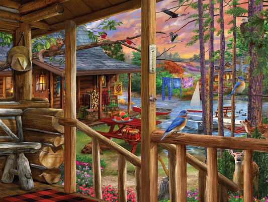 At The Cabins - 1000 Piece Jigsaw Puzzle