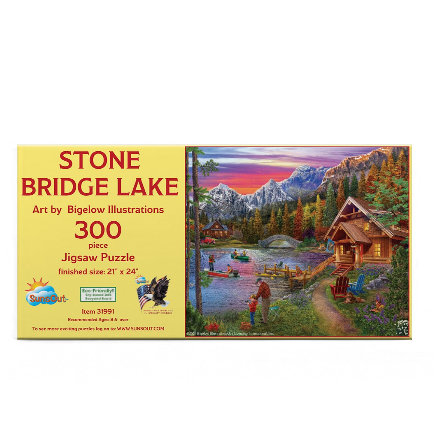 Stone Bridge Lake - 300 Piece Jigsaw Puzzle