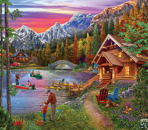 Stone Bridge Lake - 300 Piece Jigsaw Puzzle