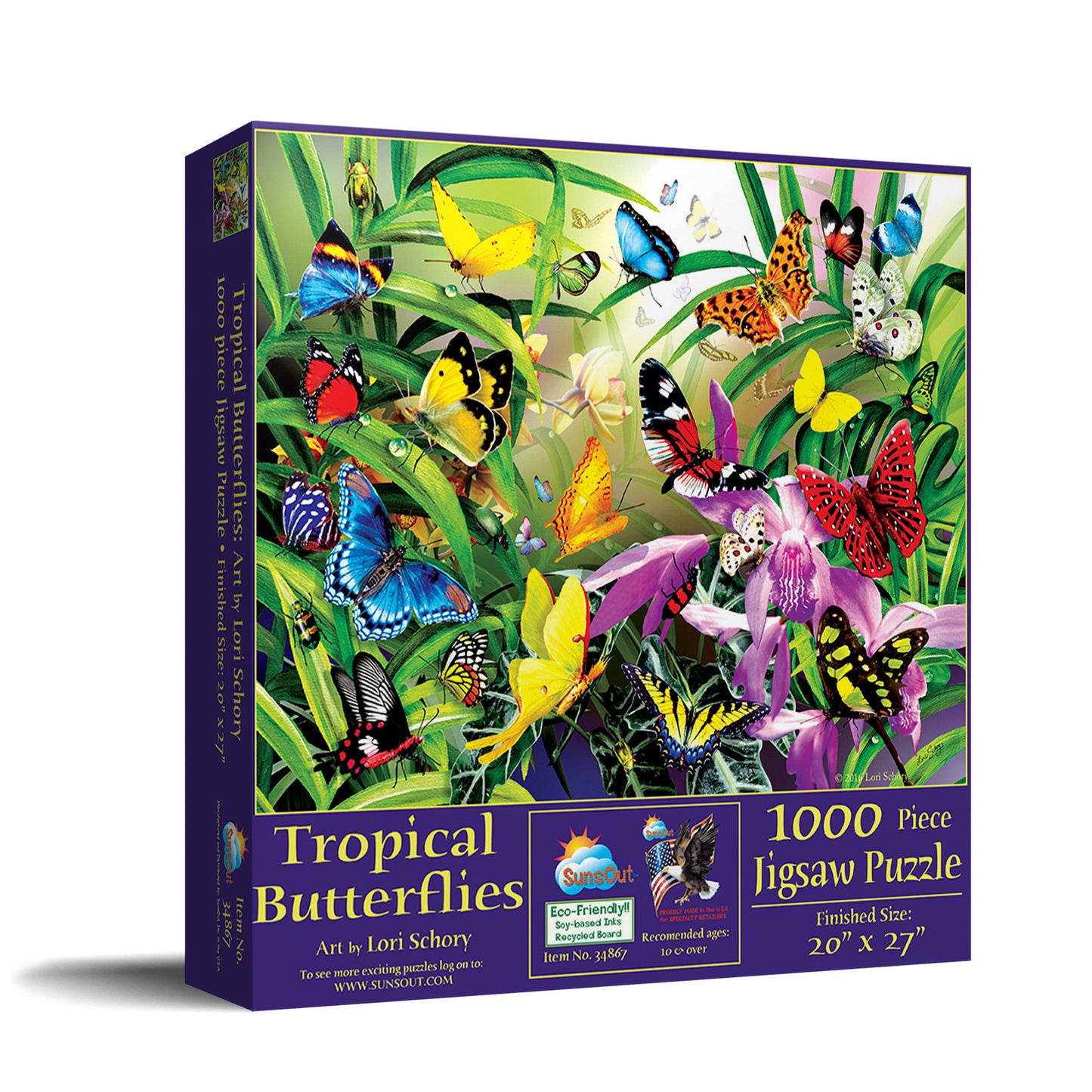 Tropical Butterflies - 1000 Piece Jigsaw Puzzle