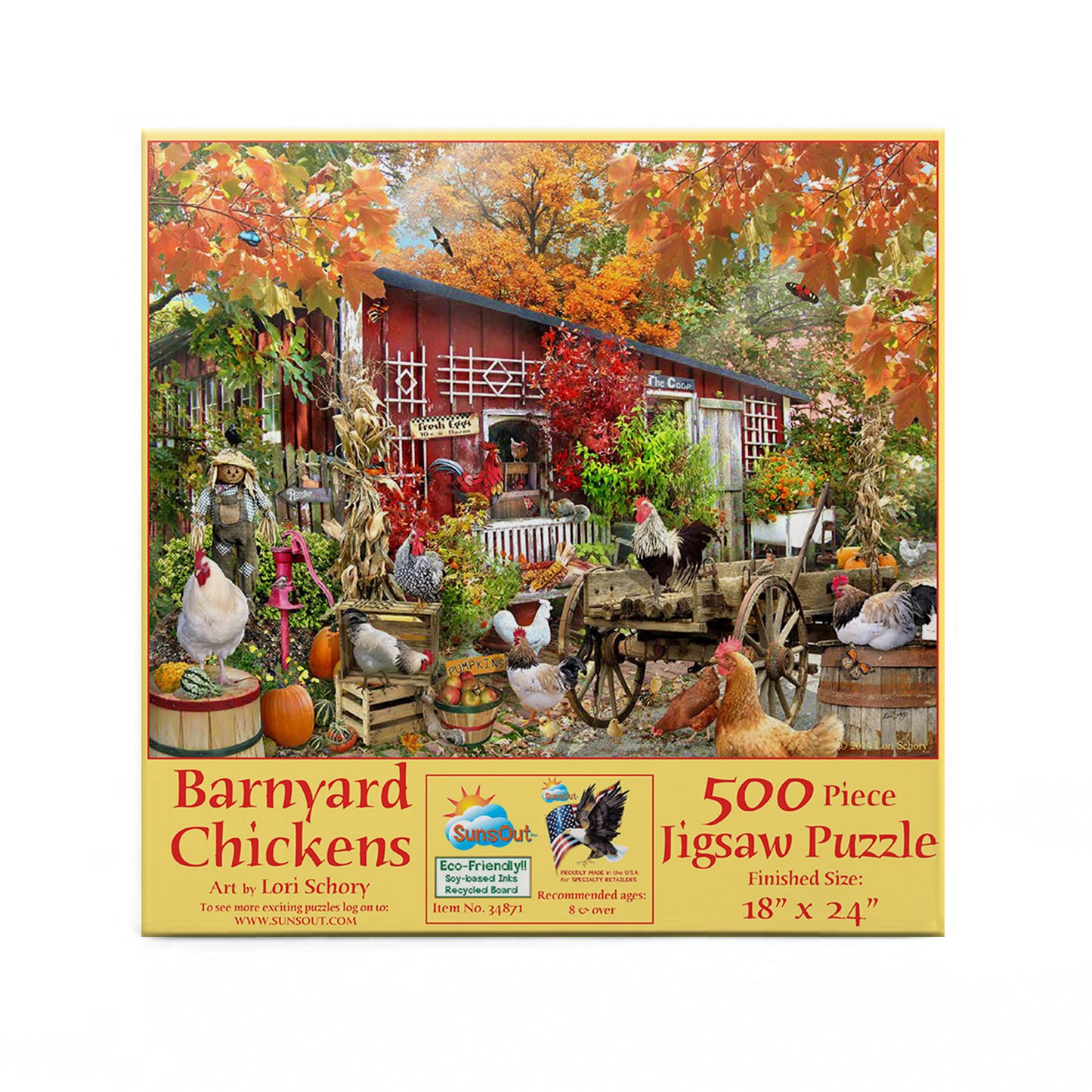 Barnyard Chickens - 500 Piece Jigsaw Puzzle