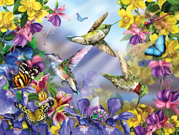 Butterflies & Hummingbirds - 300 Piece Jigsaw Puzzle