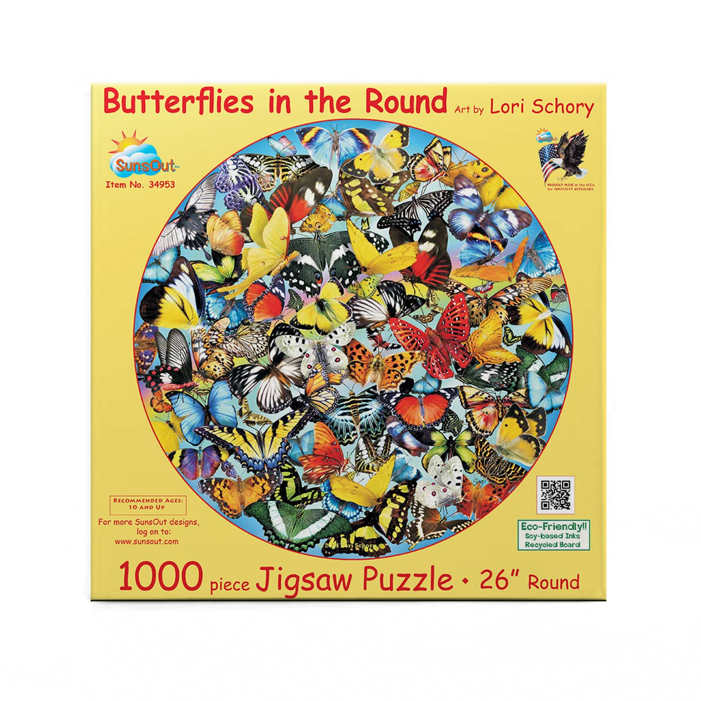 Butterflies in the Round - 1000 Piece Jigsaw Puzzle