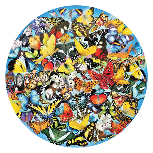 Butterflies in the Round - 1000 Piece Jigsaw Puzzle