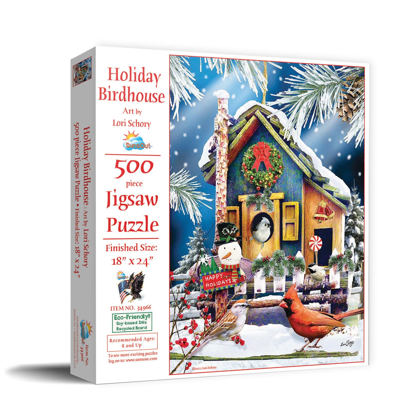 Holiday Birdhouse - 500 Piece Jigsaw Puzzle