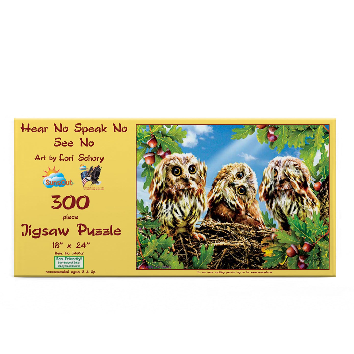 Hear No Speak No See No - 300 Piece Jigsaw Puzzle