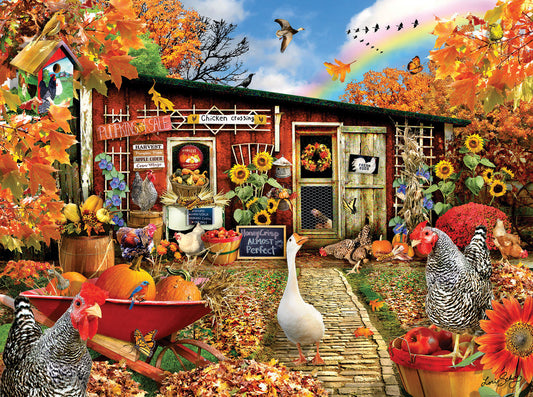 Chicken Crossing - 500 Large Piece Jigsaw Puzzle