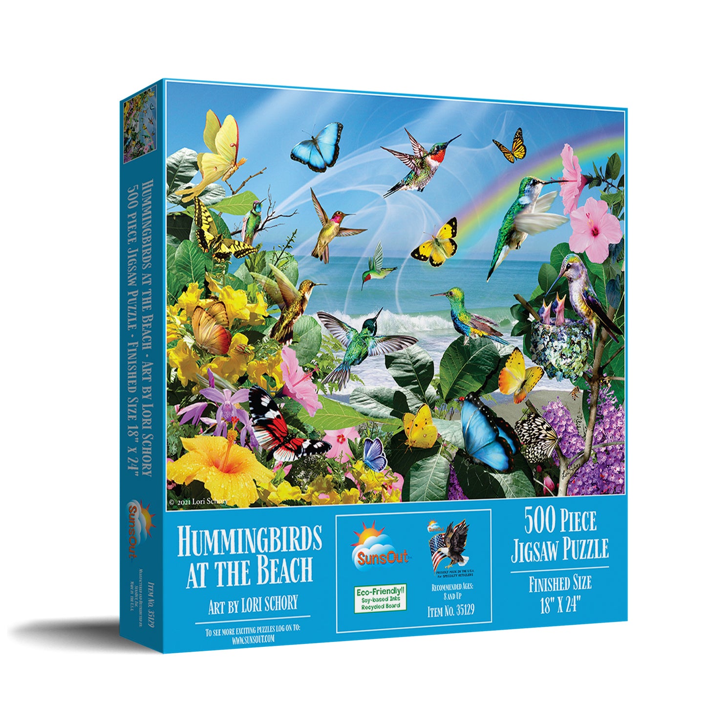 Hummingbirds at the Beach - 500 Piece Jigsaw Puzzle
