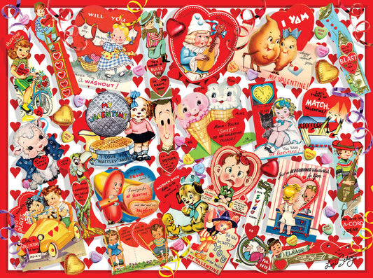 Valentine Card Collage - 300 Piece Jigsaw Puzzle