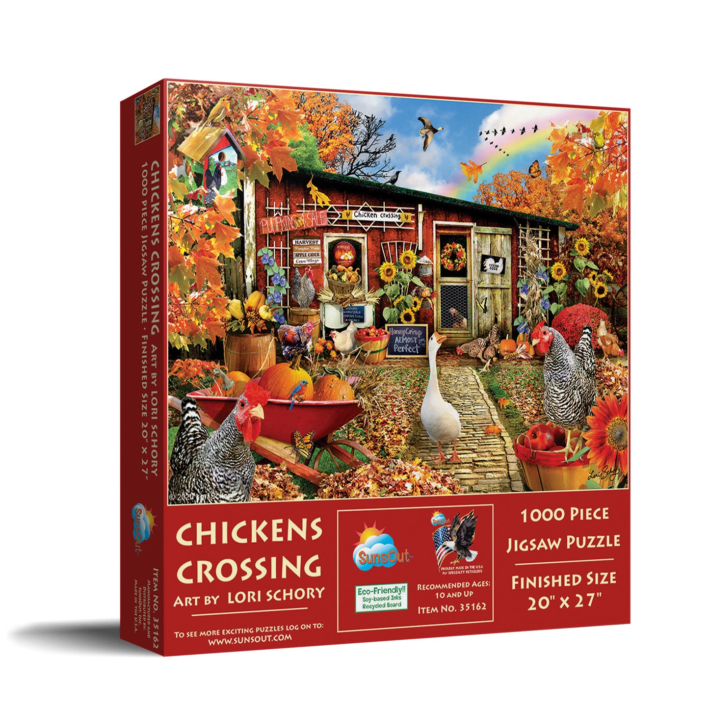 Chickens Crossing - 1000 Piece Jigsaw Puzzle