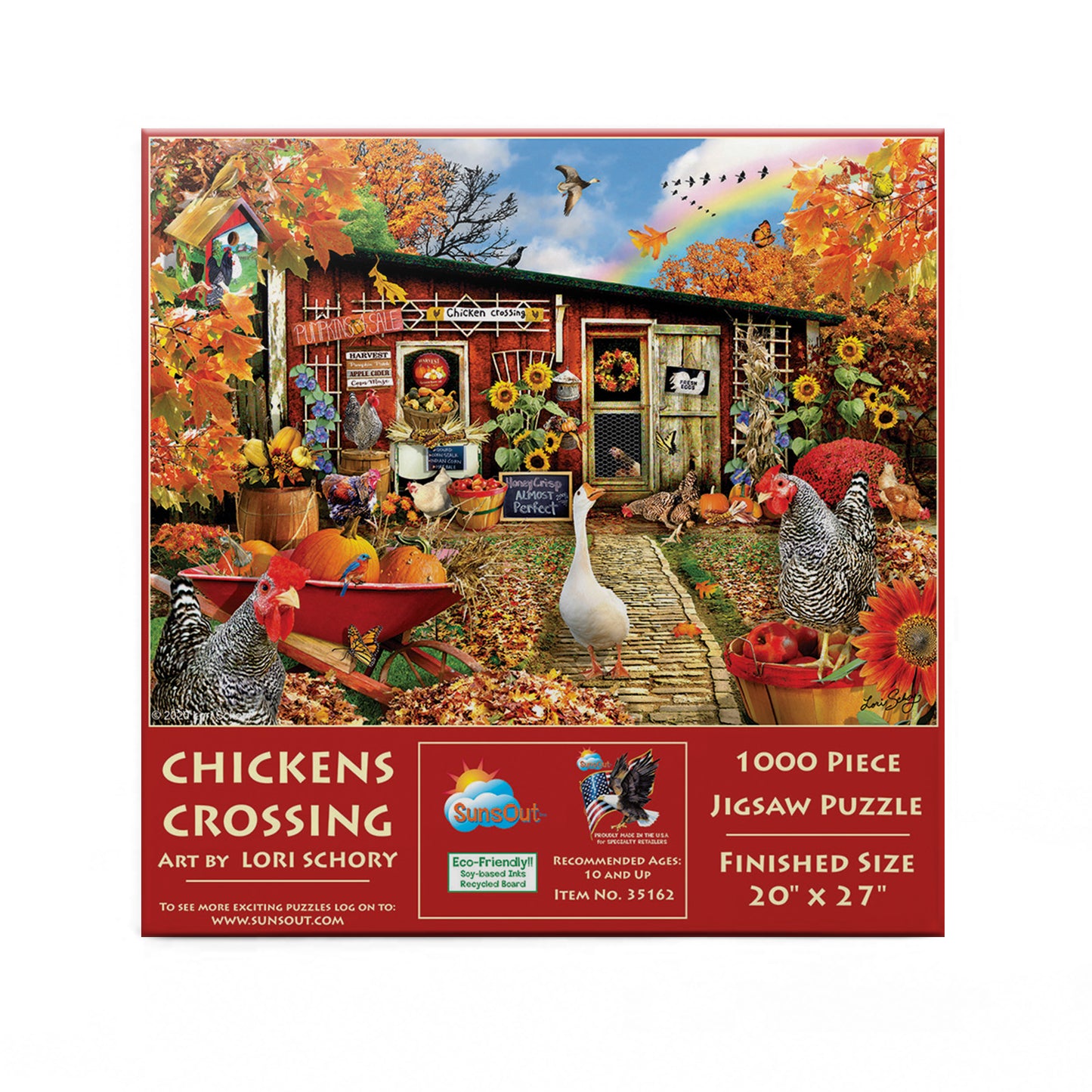 Chickens Crossing - 1000 Piece Jigsaw Puzzle