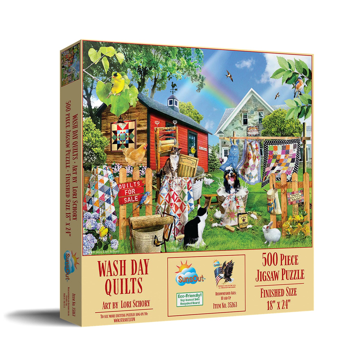 Wash Day Quilts - 500 Piece Jigsaw Puzzle