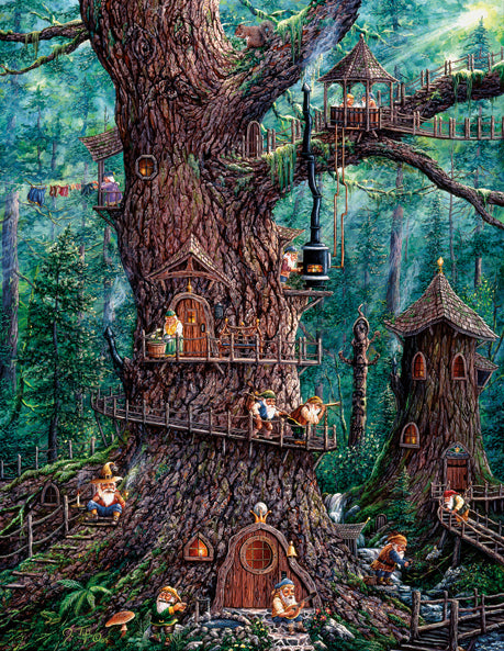 Forest Gnomes - 1000 Large Piece Jigsaw Puzzle