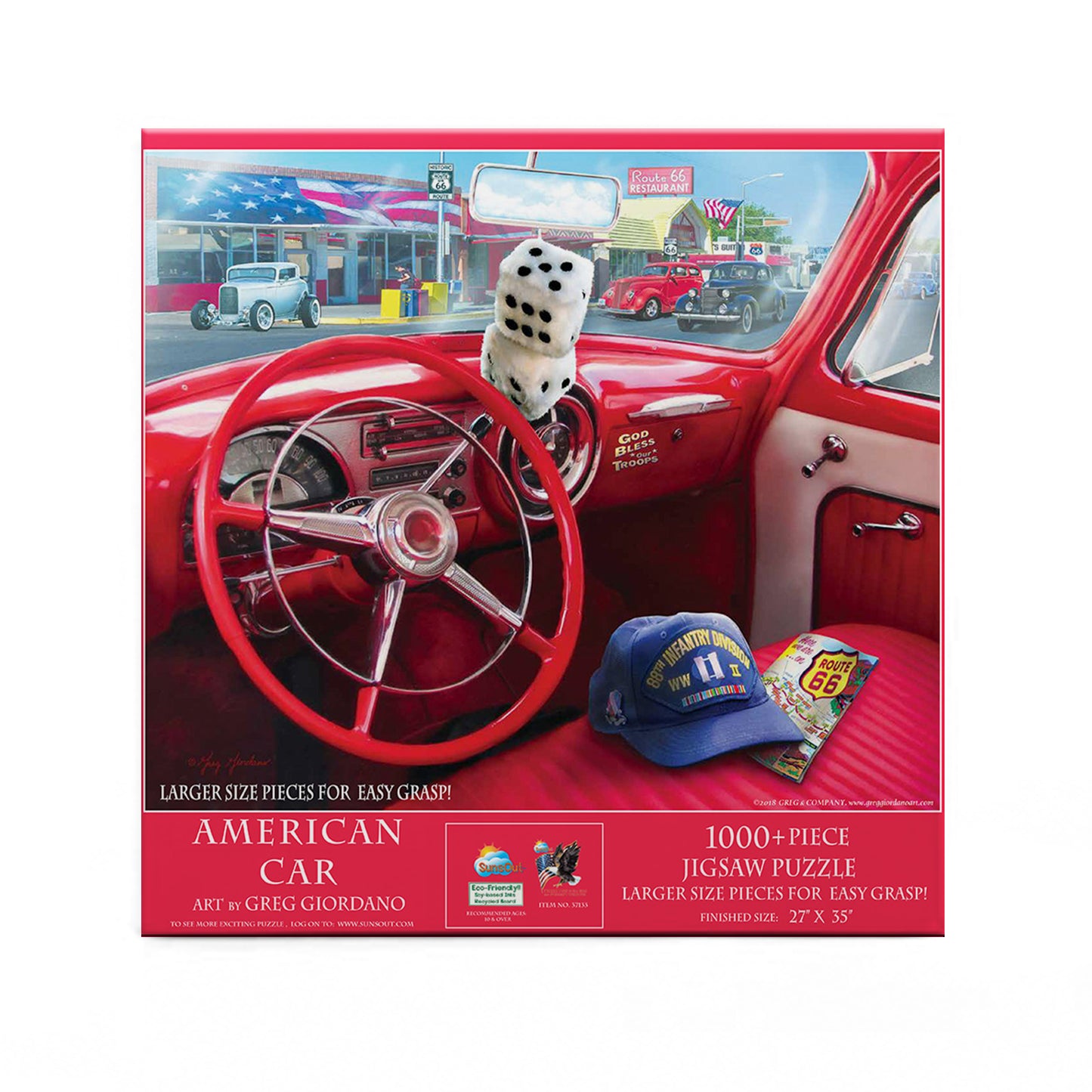 American Car - 1000 Large Piece Jigsaw Puzzle