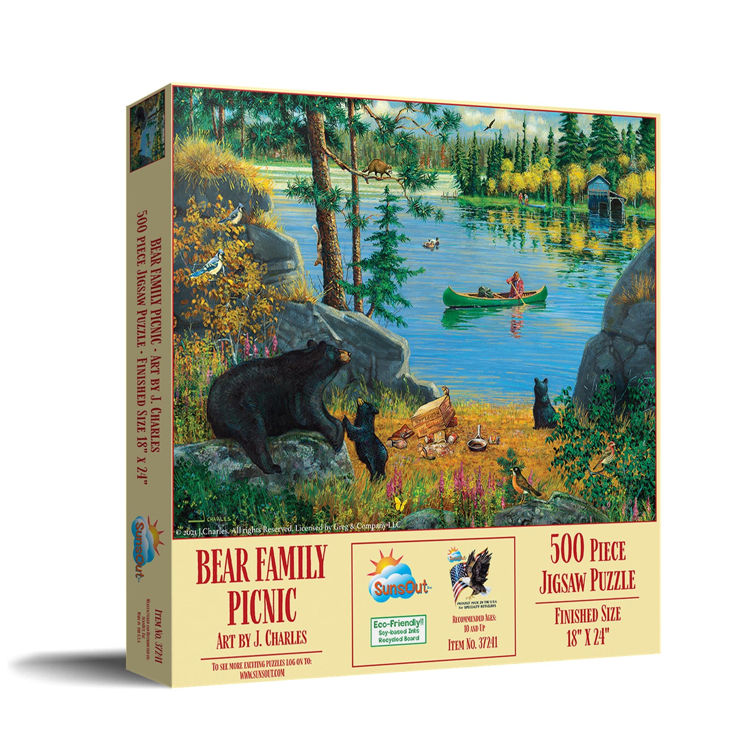 Bear Family Picnic - 500 Piece Jigsaw Puzzle