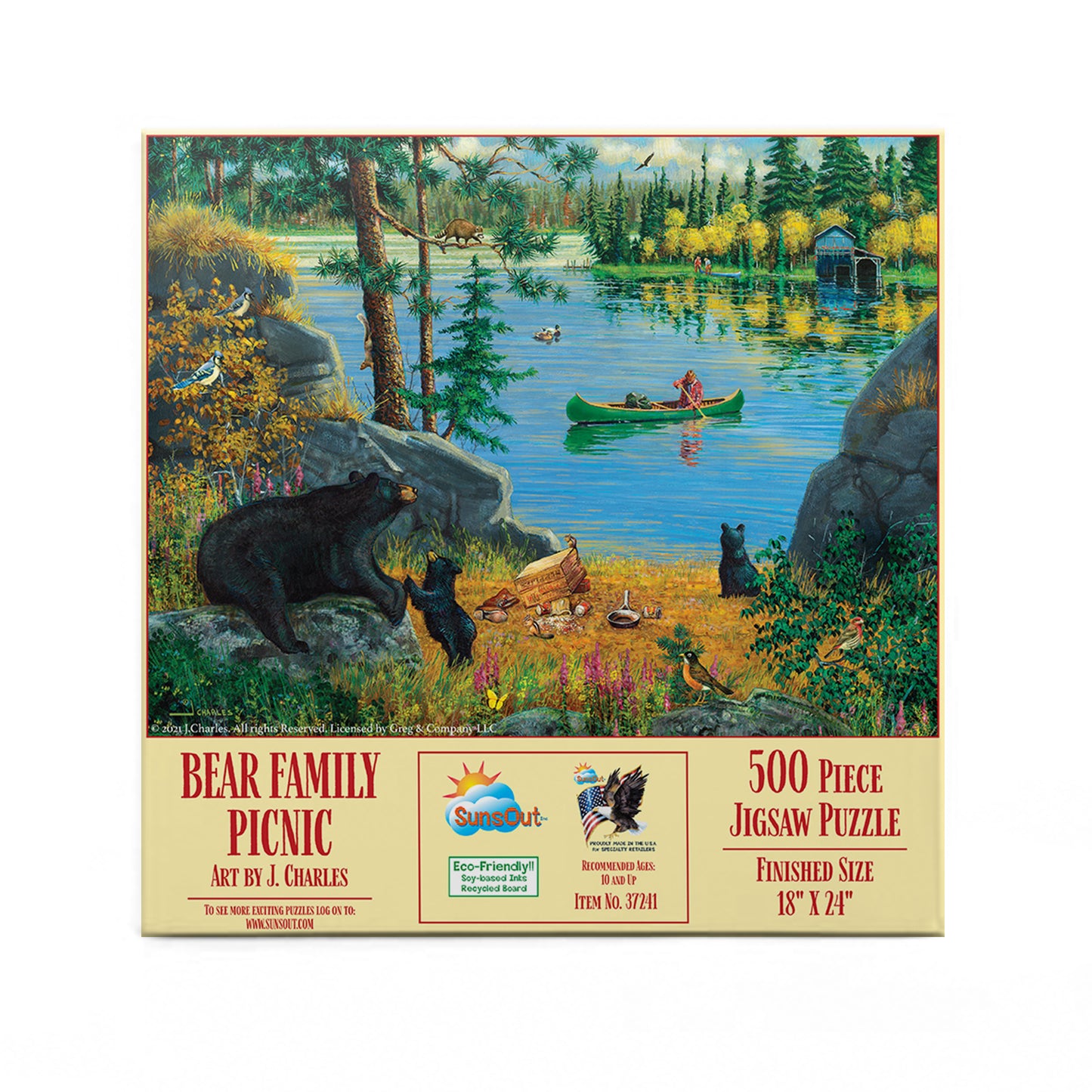 Bear Family Picnic - 500 Piece Jigsaw Puzzle