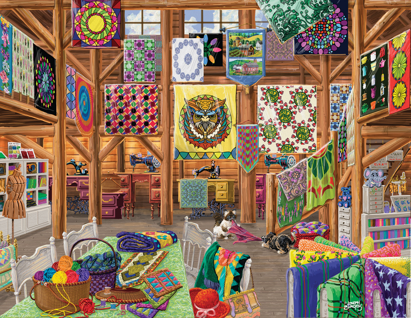 Quilted with Love - 1000 Large Piece Jigsaw Puzzle