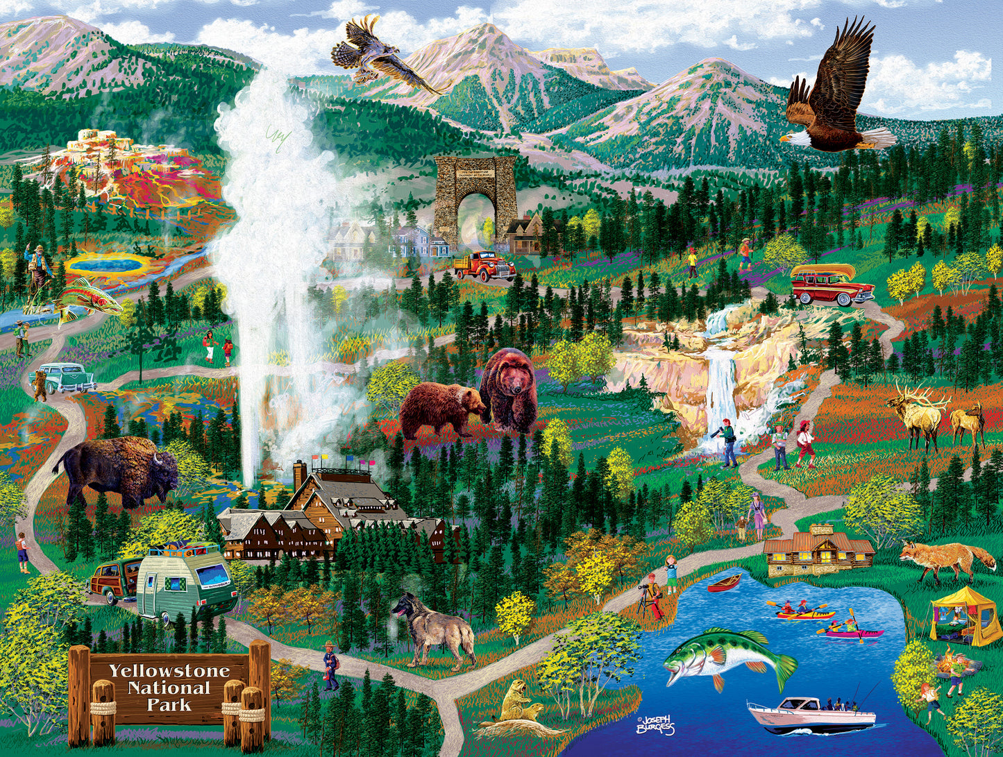 Yellowstone Adventures - 500 Piece Jigsaw Puzzle