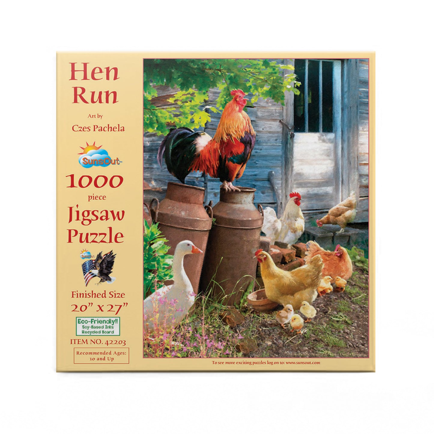 Hen Run 1000 - 1000 Piece Jigsaw Puzzle