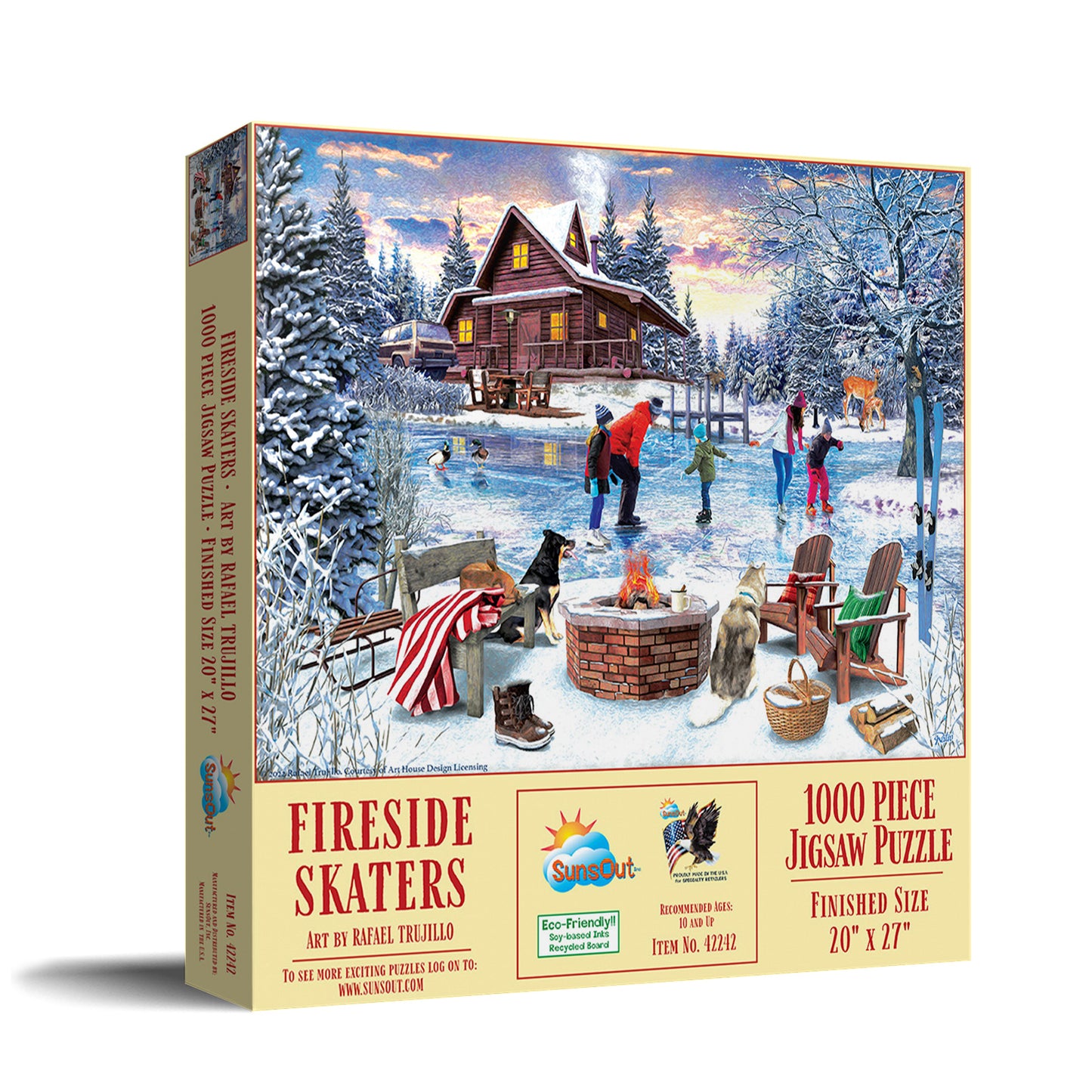 Fireside Skaters - 1000 Piece Jigsaw Puzzle