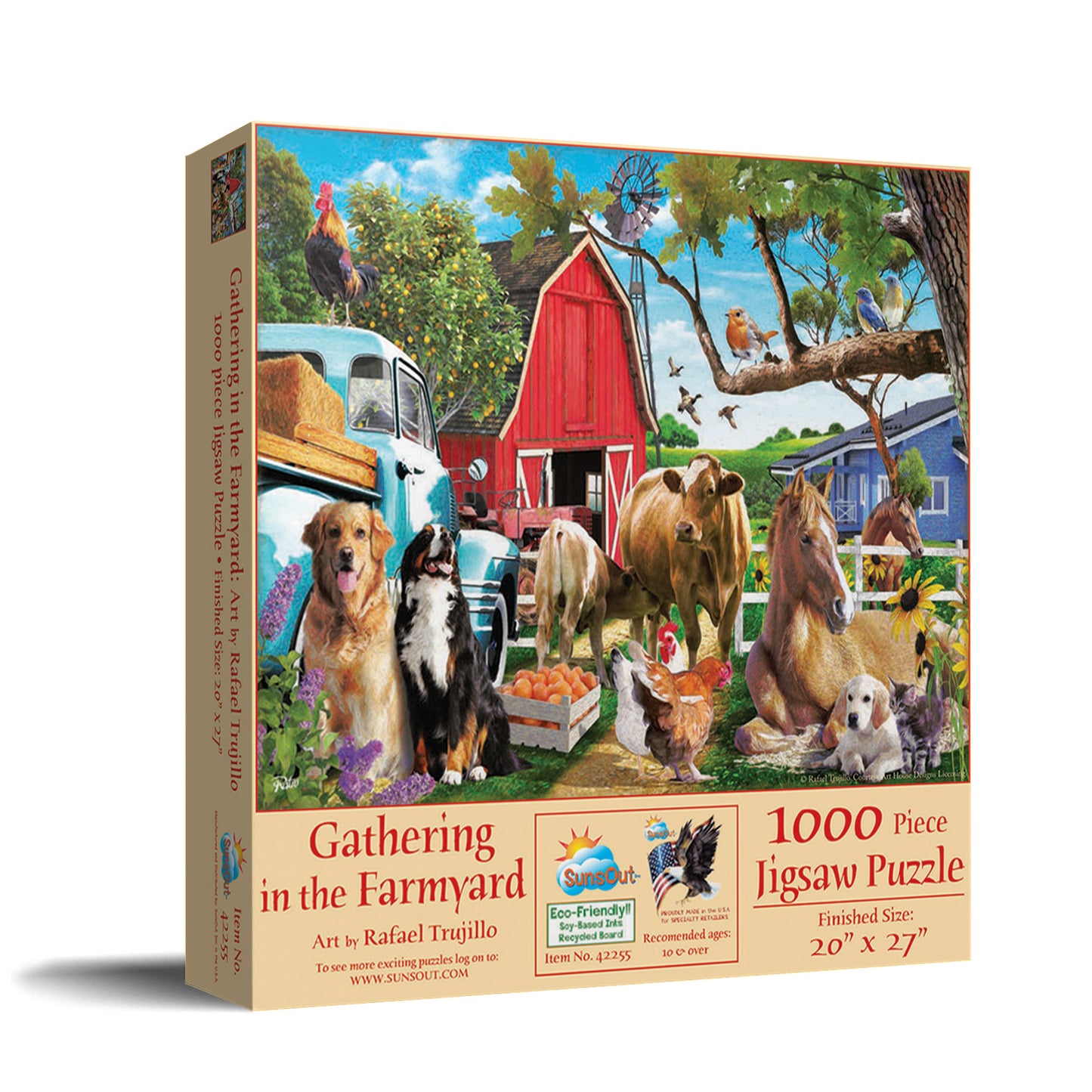 Gathering in the Farmyard - 1000 Piece Jigsaw Puzzle