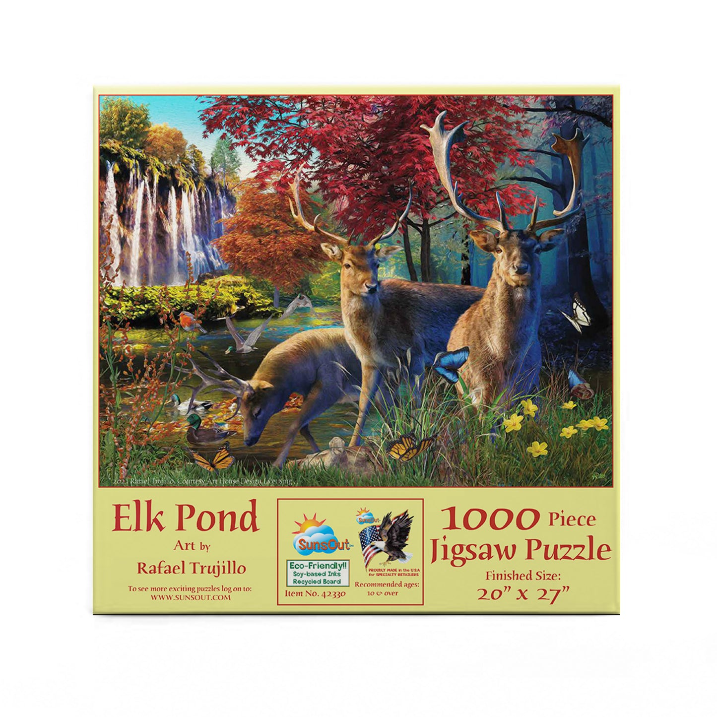 Elk Pond - 1000 Piece Jigsaw Puzzle