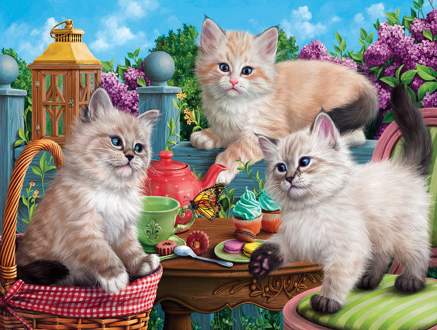 Kitten Tea Party - 500 Piece Jigsaw Puzzle