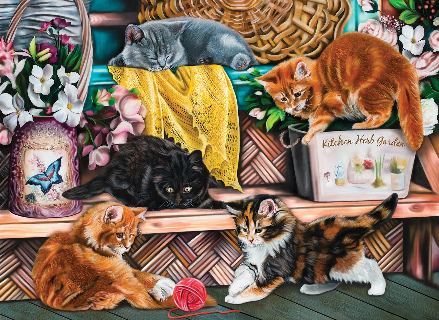 Playful Kittens - 1000 Piece Jigsaw Puzzle