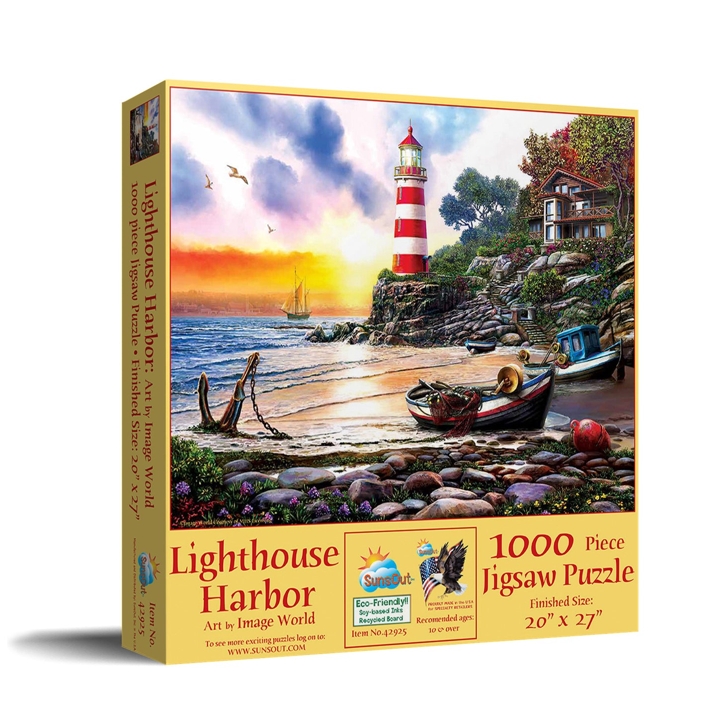 Lighthouse Harbor - 1000 Piece Jigsaw Puzzle