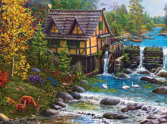 Mill by the Stream - 1000 Piece Jigsaw Puzzle