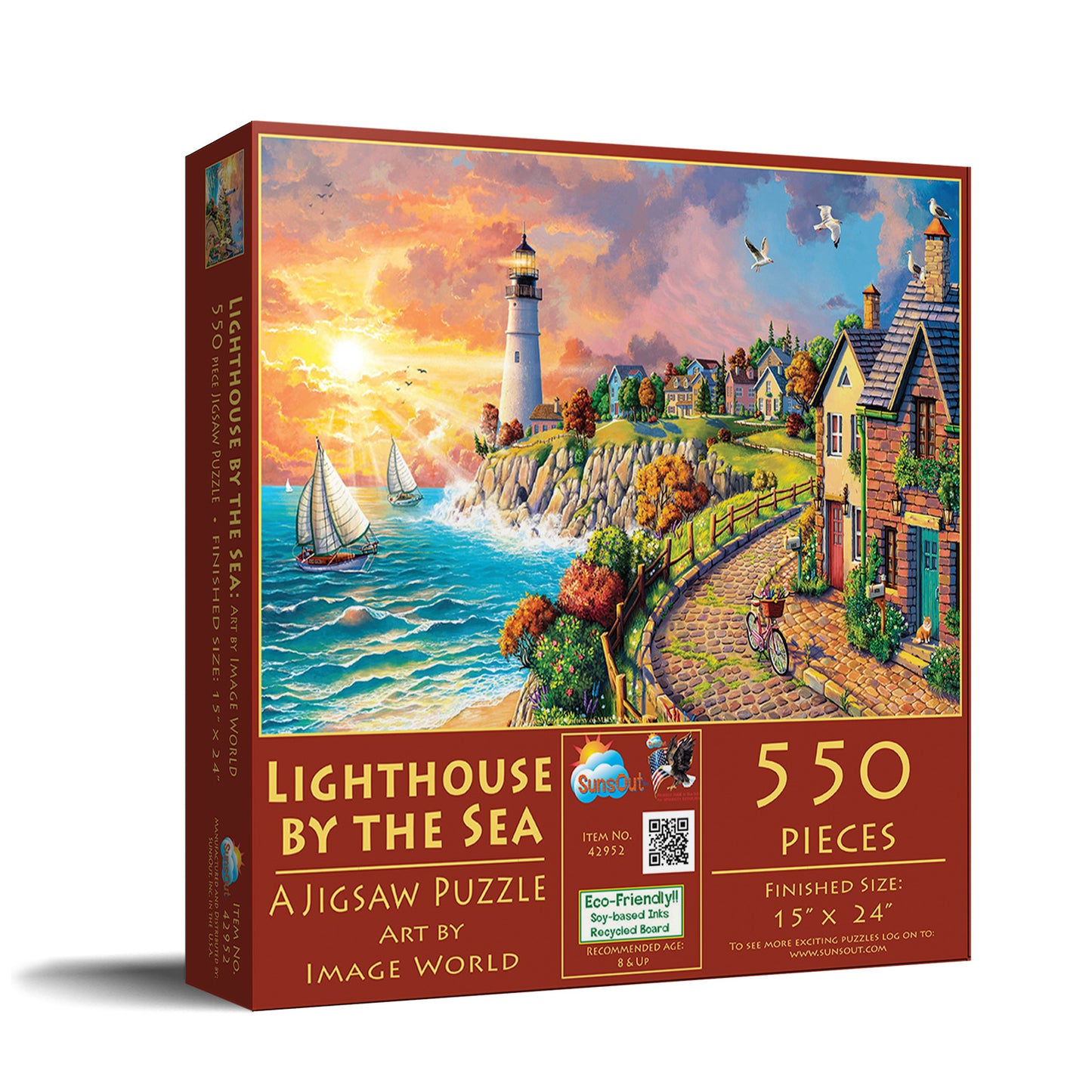Lighthouse by the Sea - 550 Piece Jigsaw Puzzle