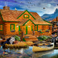 Blue Mountain Cabin - 500 Piece Jigsaw Puzzle