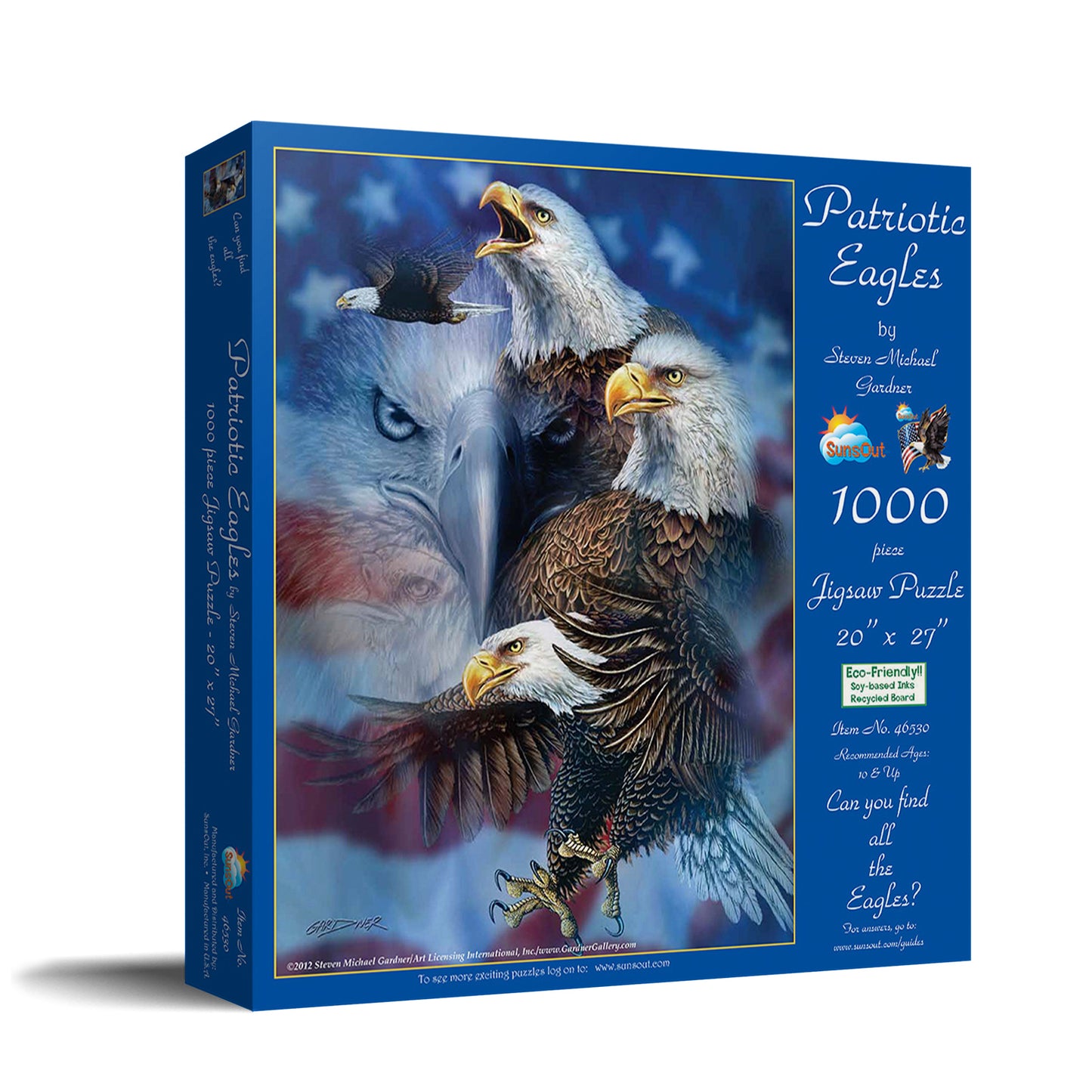 Patriotic Eagles (16) - 1000 Piece Jigsaw Puzzle