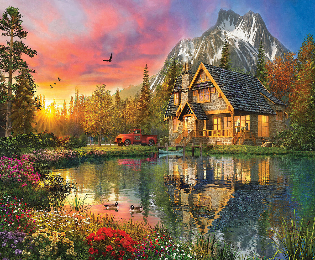 The Mountain Cabin - 1000 Piece Jigsaw Puzzle