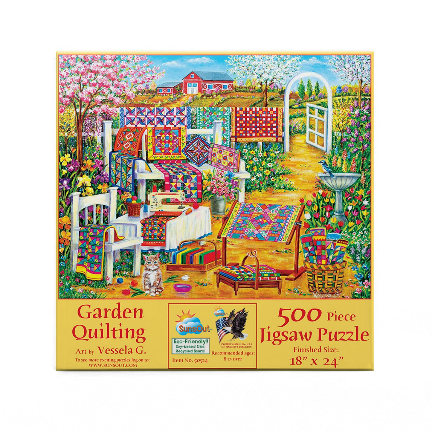 Garden Quilting - 500 Piece Jigsaw Puzzle