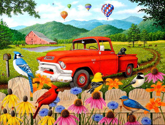 The Red Truck - 500 Piece Jigsaw Puzzle
