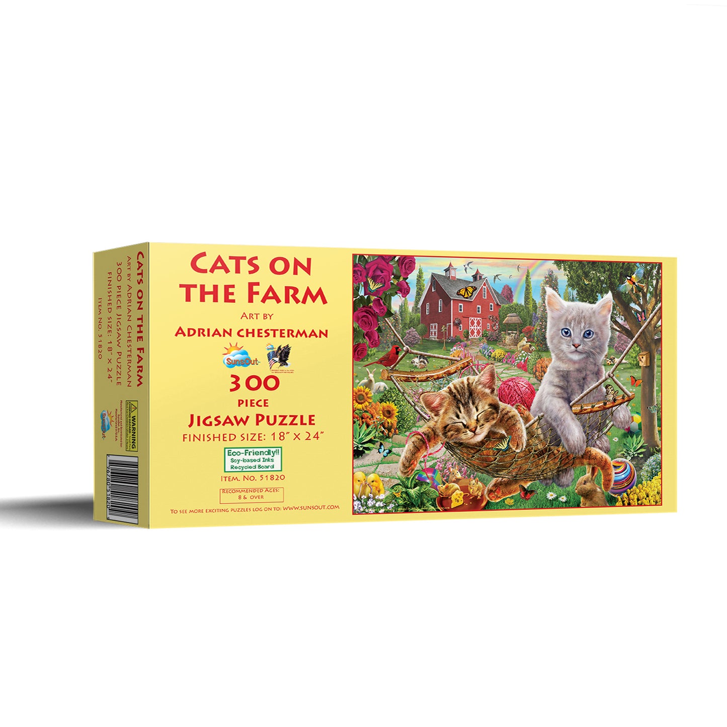 Cats on the Farm - 300 Piece Jigsaw Puzzle