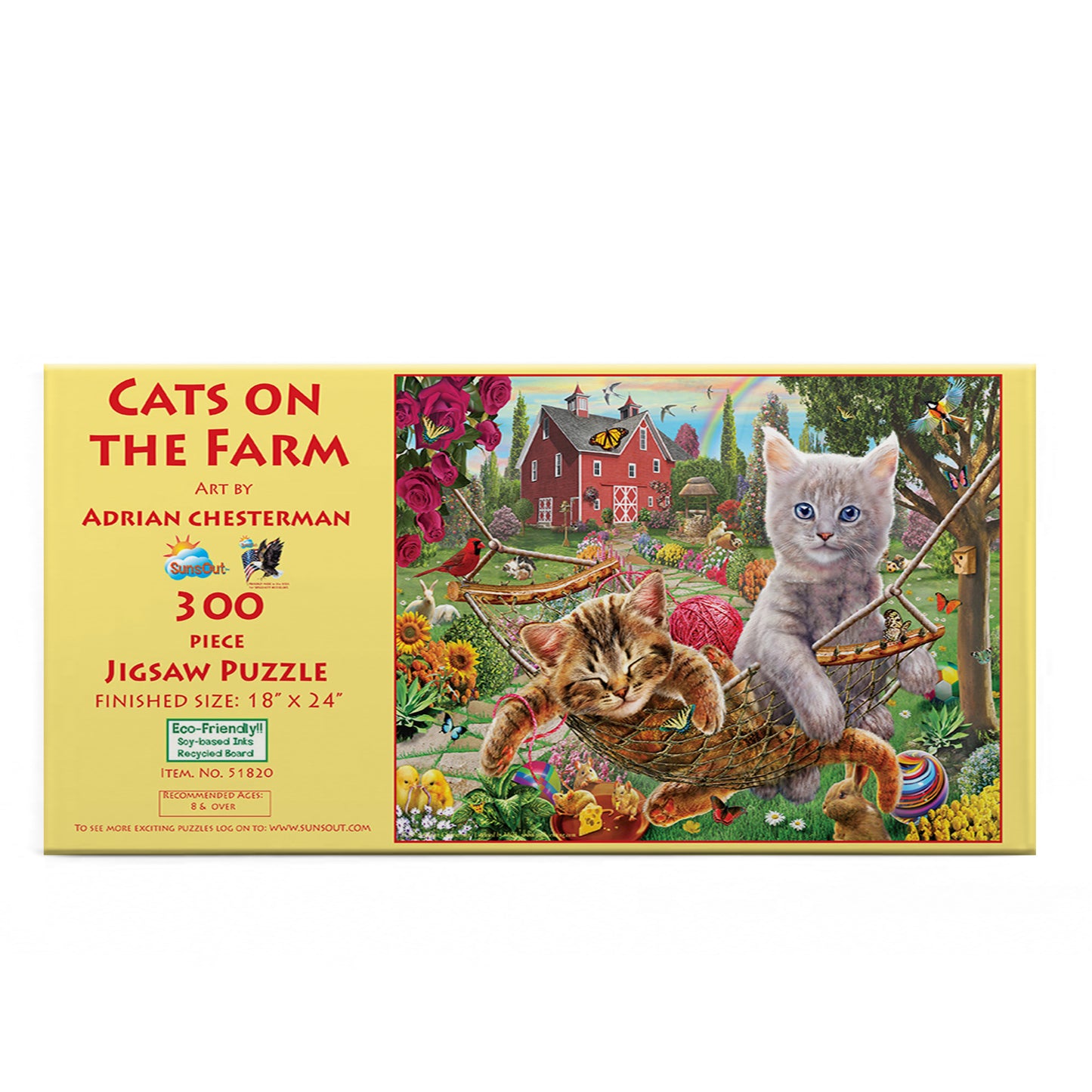 Cats on the Farm - 300 Piece Jigsaw Puzzle