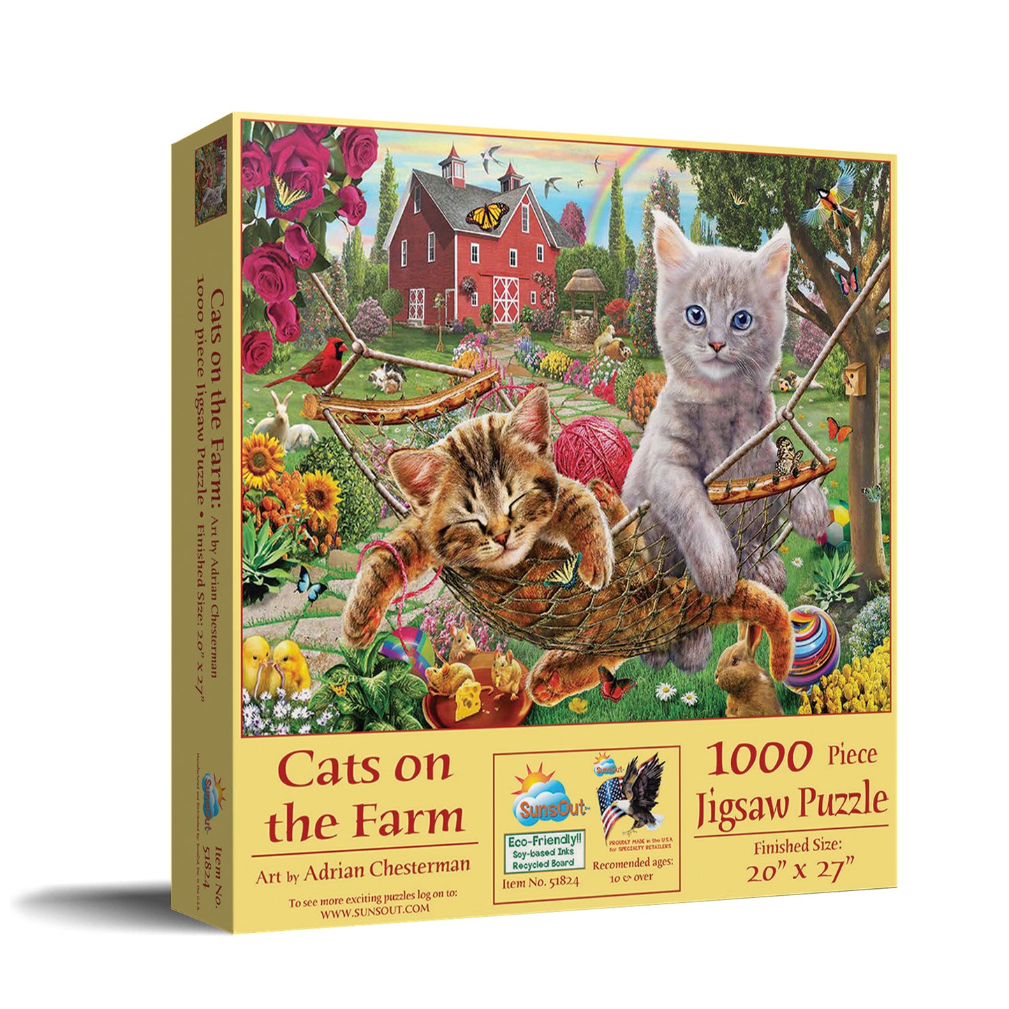 Cats on the Farm 1000 - 1000 Piece Jigsaw Puzzle