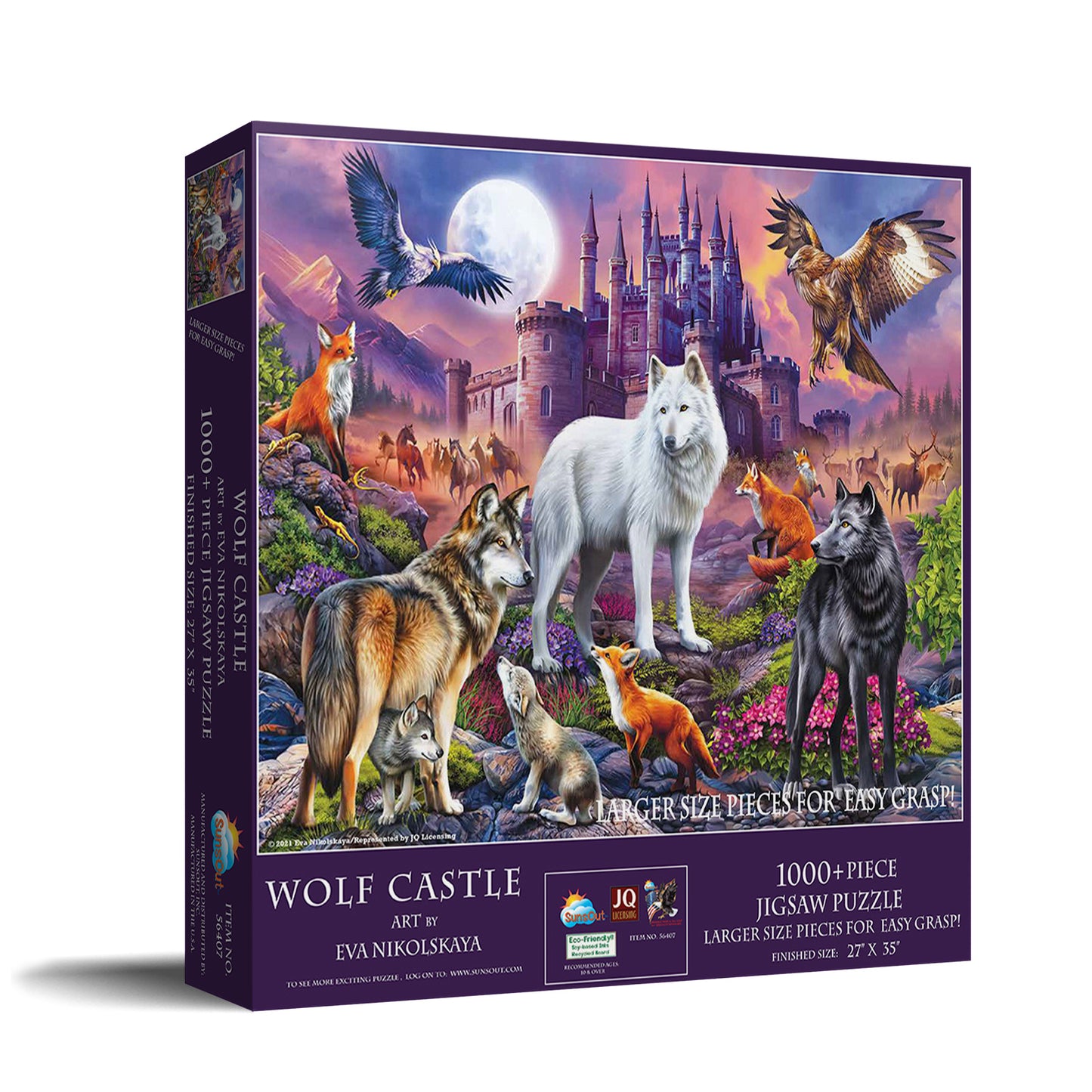 Wolf Castle - 1000 Large Piece Jigsaw Puzzle
