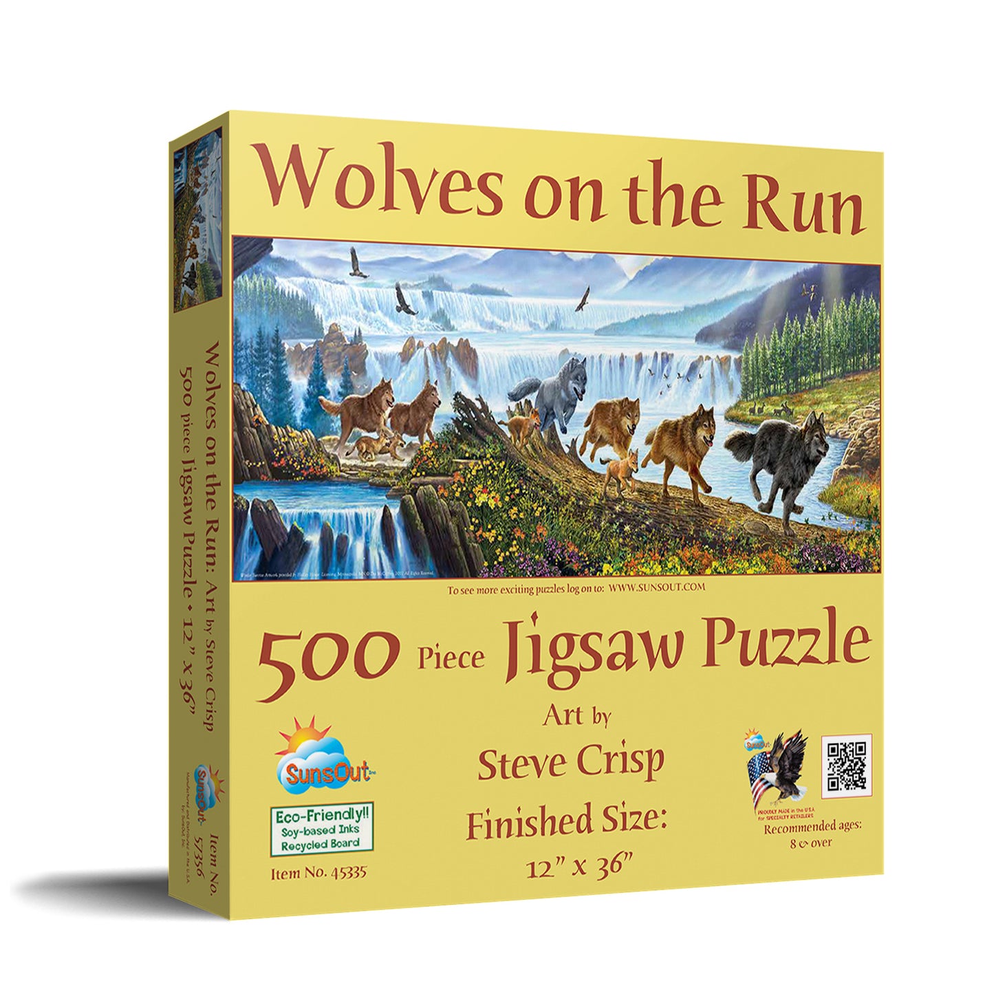 Wolves on the Run - 500 Piece Jigsaw Puzzle