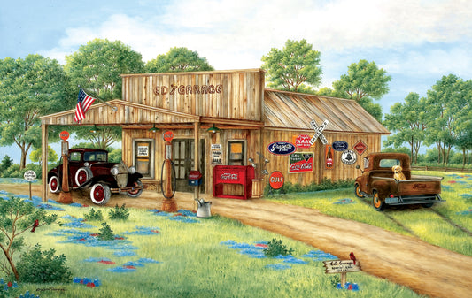 Ed's Garage - 550 Piece Jigsaw Puzzle