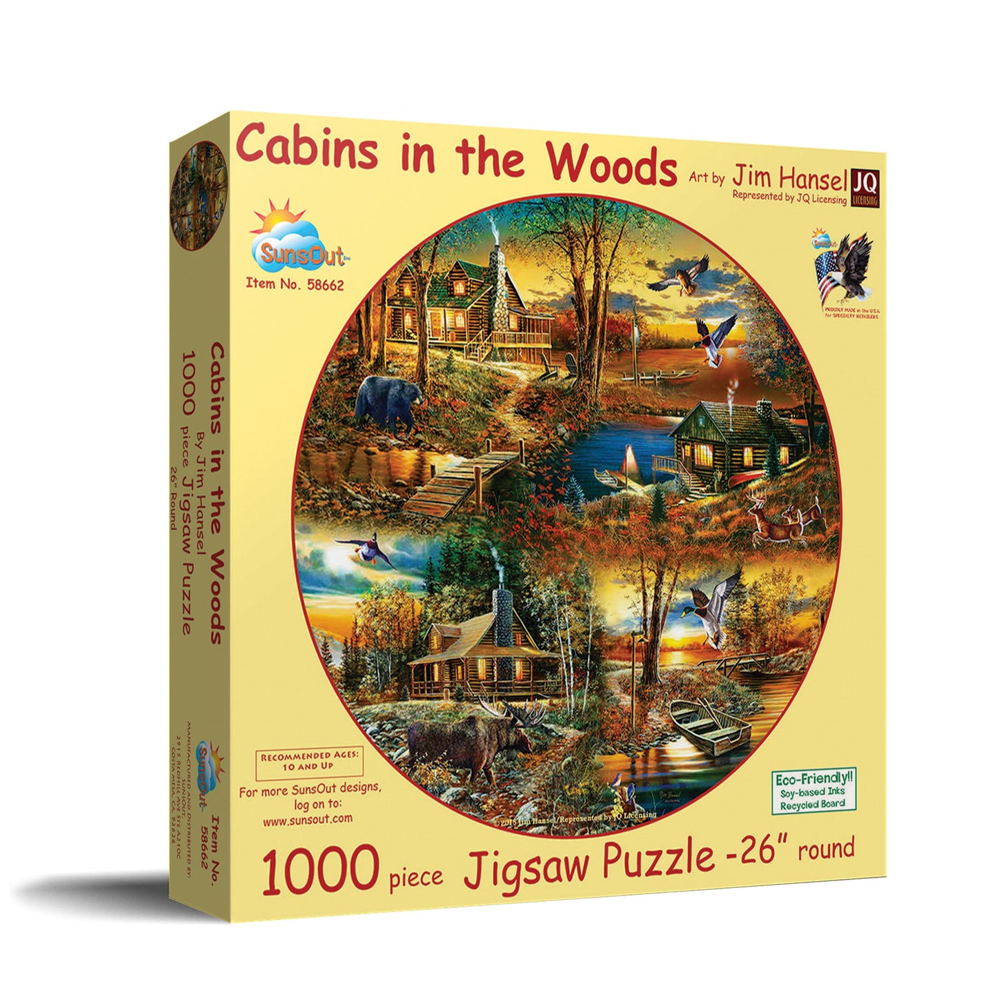 Cabins in the Woods - 1000 Piece Jigsaw Puzzle
