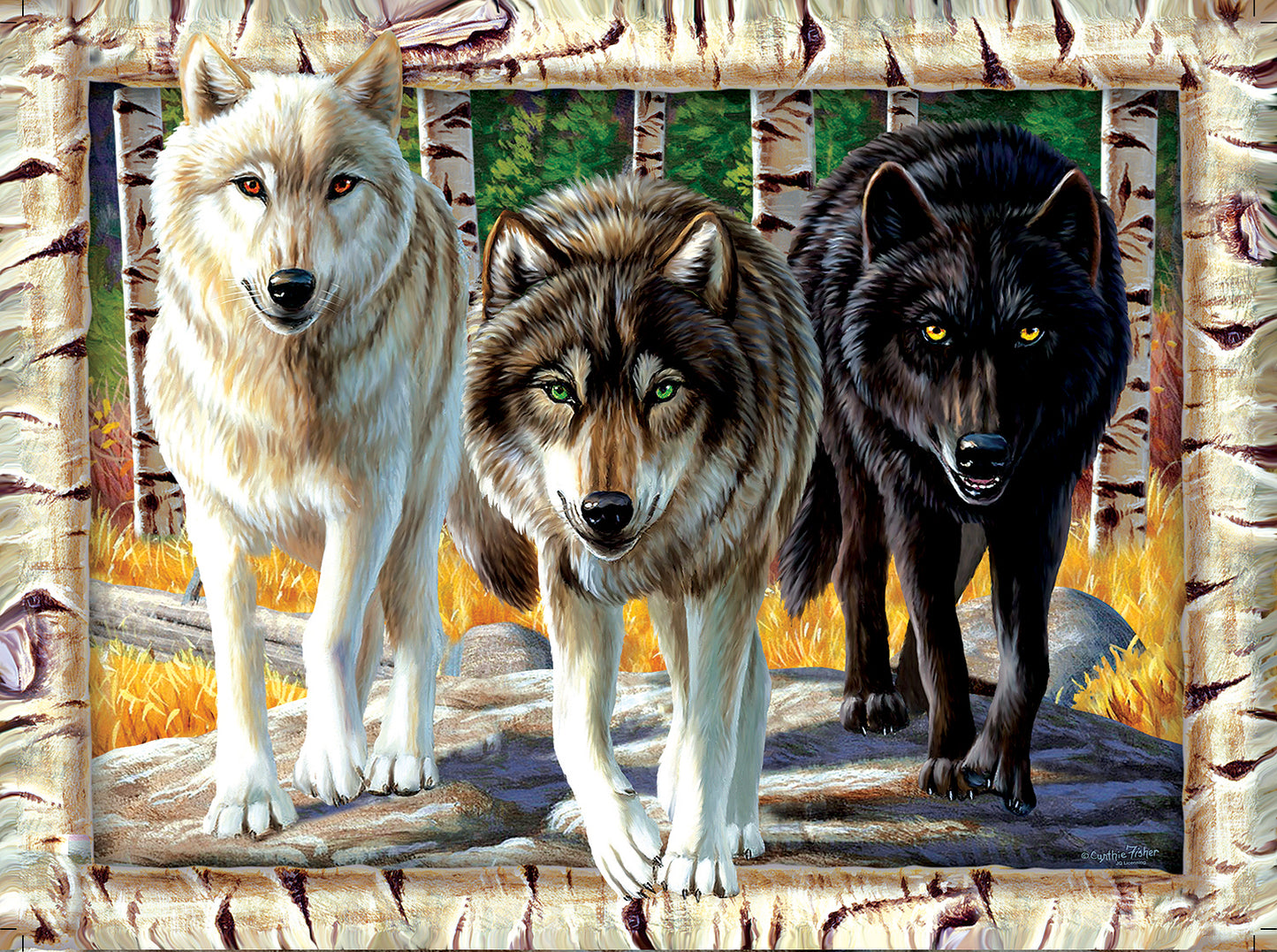 Wolf Pack Colors - 1000 Piece Jigsaw Puzzle