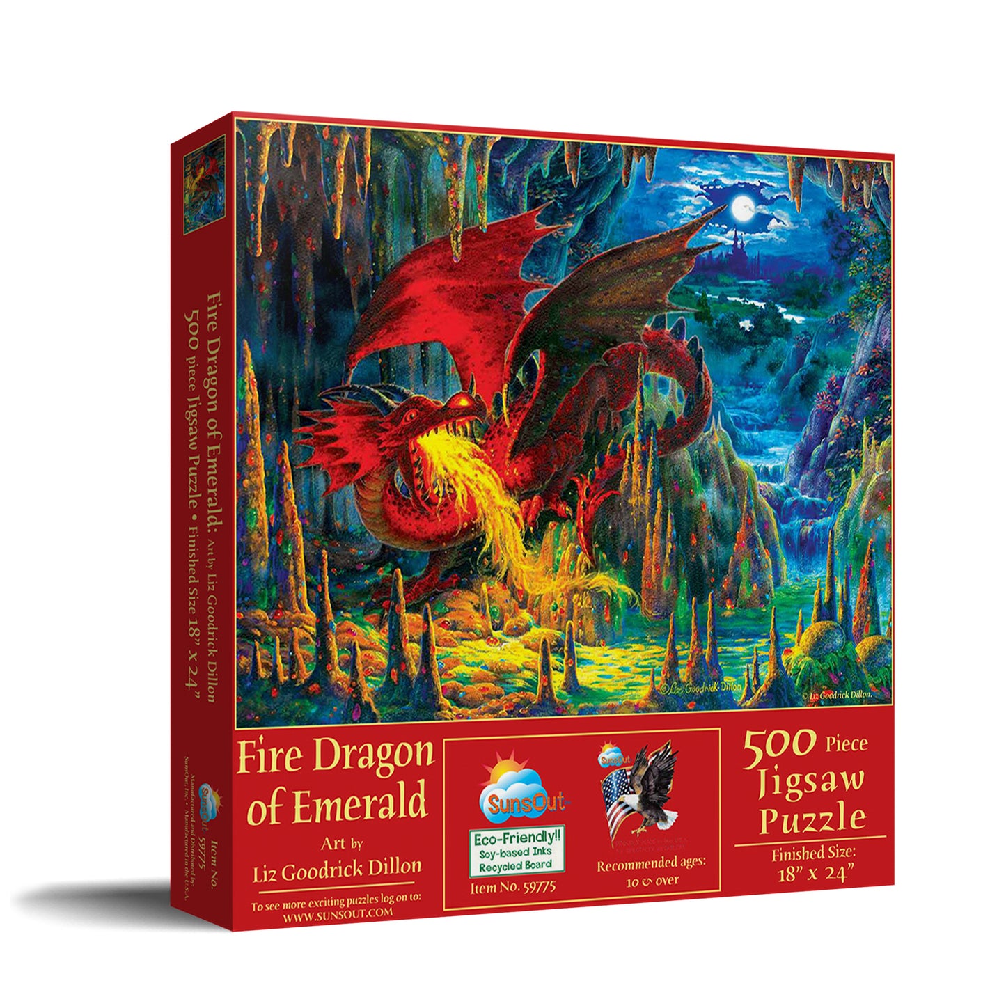 Fire Dragon of Emerald - 500 Piece Jigsaw Puzzle
