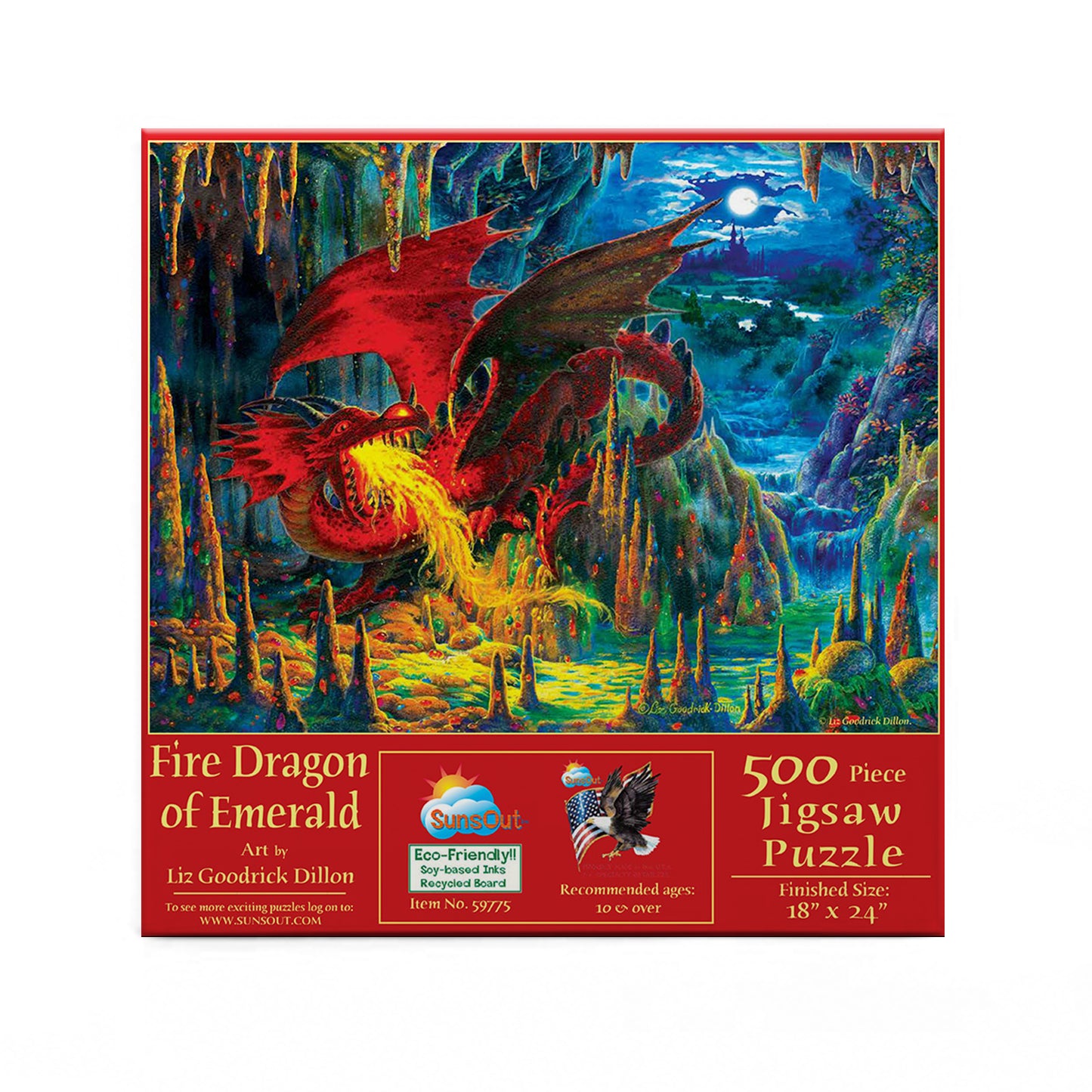Fire Dragon of Emerald - 500 Piece Jigsaw Puzzle